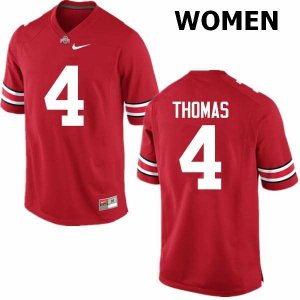 Women's Ohio State Buckeyes #4 Jordan Fuller Red Nike NCAA College Football Jersey For Sale UCL8844GM